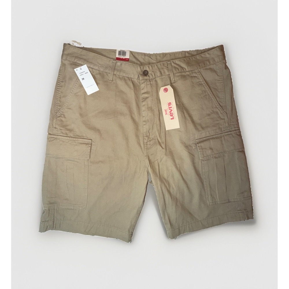Levi's Tan 100% Cotton Carrier Cargo Shorts Men's Size 38 NWT 9" Inseam